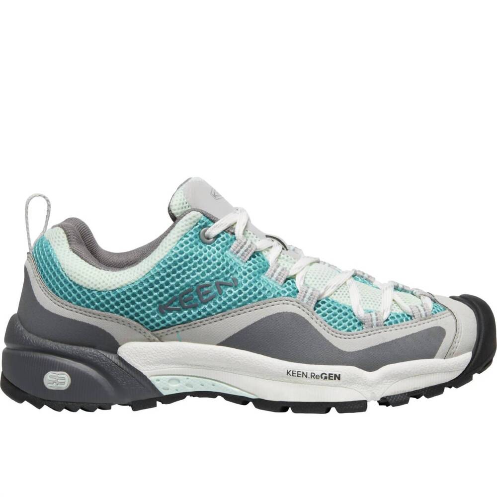 NEW KEEN women's wasatch crest vent hiking shoes in porcelain/blue glass